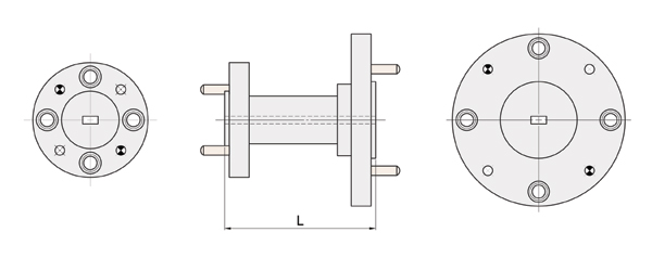 Drawingでは一例としてWR8のFlange１-UG387とFlange２-UG383のFlange変換となっています。